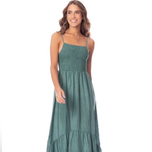 Maaji Isadora Long Dress - Eucalyptus Green - Picture 1 of 6